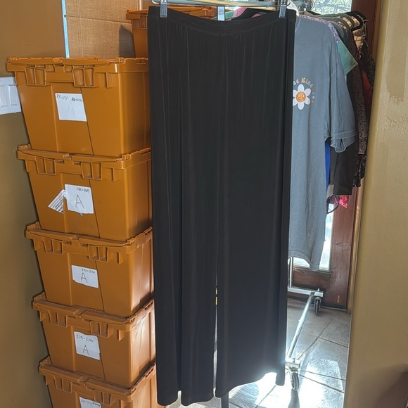 Chico's Travelers Wide Leg Flowy Pants Hot Fudge Brown Size Large (2) - Picture 2 of 7